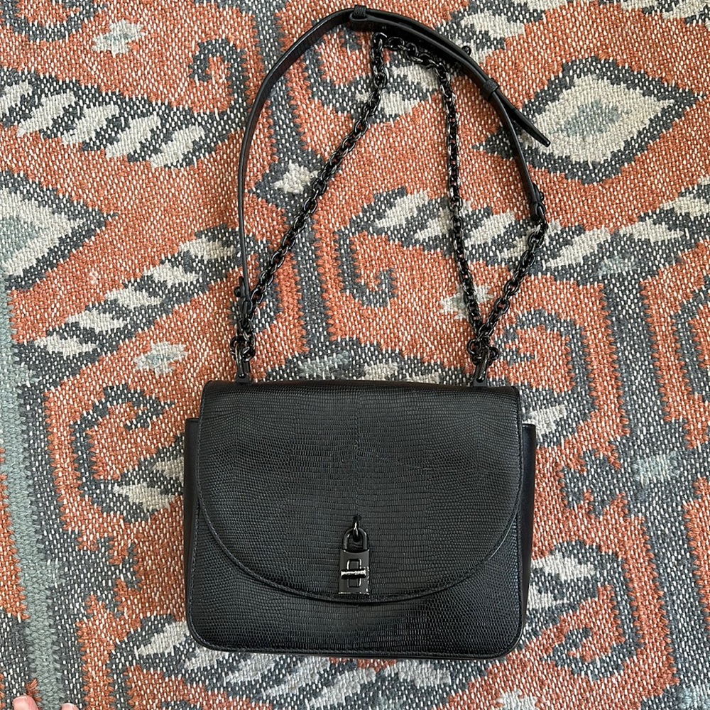 Rebecca Minkoff Black Snakeskin Crossbody